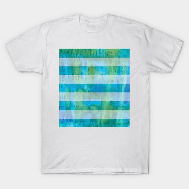 Striped Acrylic Painting T-Shirt by PSCSCo